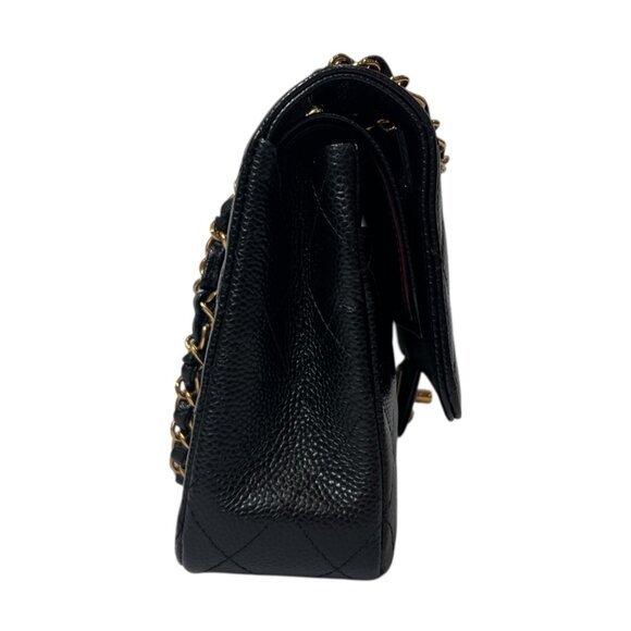 CHANEL Black Quilted Leather Caviar Double Flap Crossbody Timeless Bag Medium - Picture 3 of 15